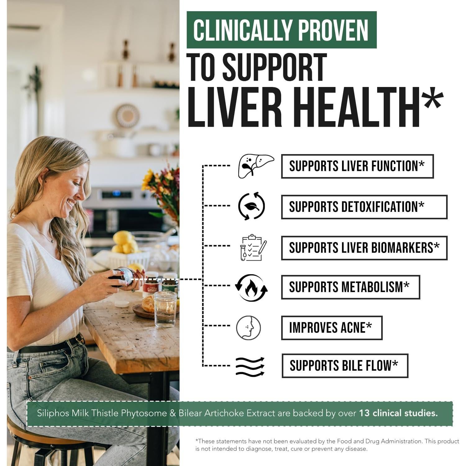 Suplemento Hepático SoActive Cardo Mariano 60 Cápsulas