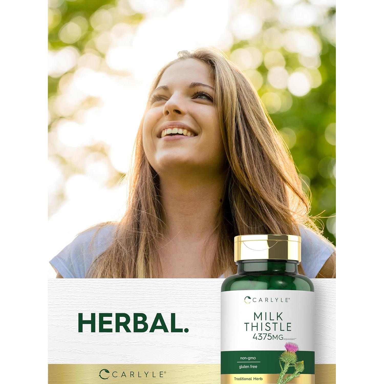 Suplemento Cardo Mariano Carlyle 4375mg 120 Cápsulas Vegetariano