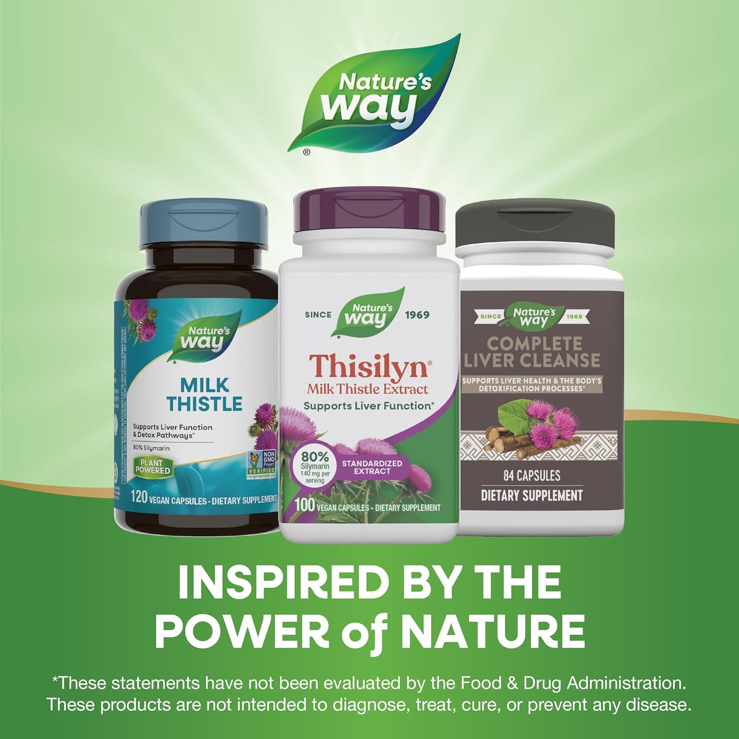 Extracto de Cardo Mariano Nature's Way 100 Cápsulas Veganas