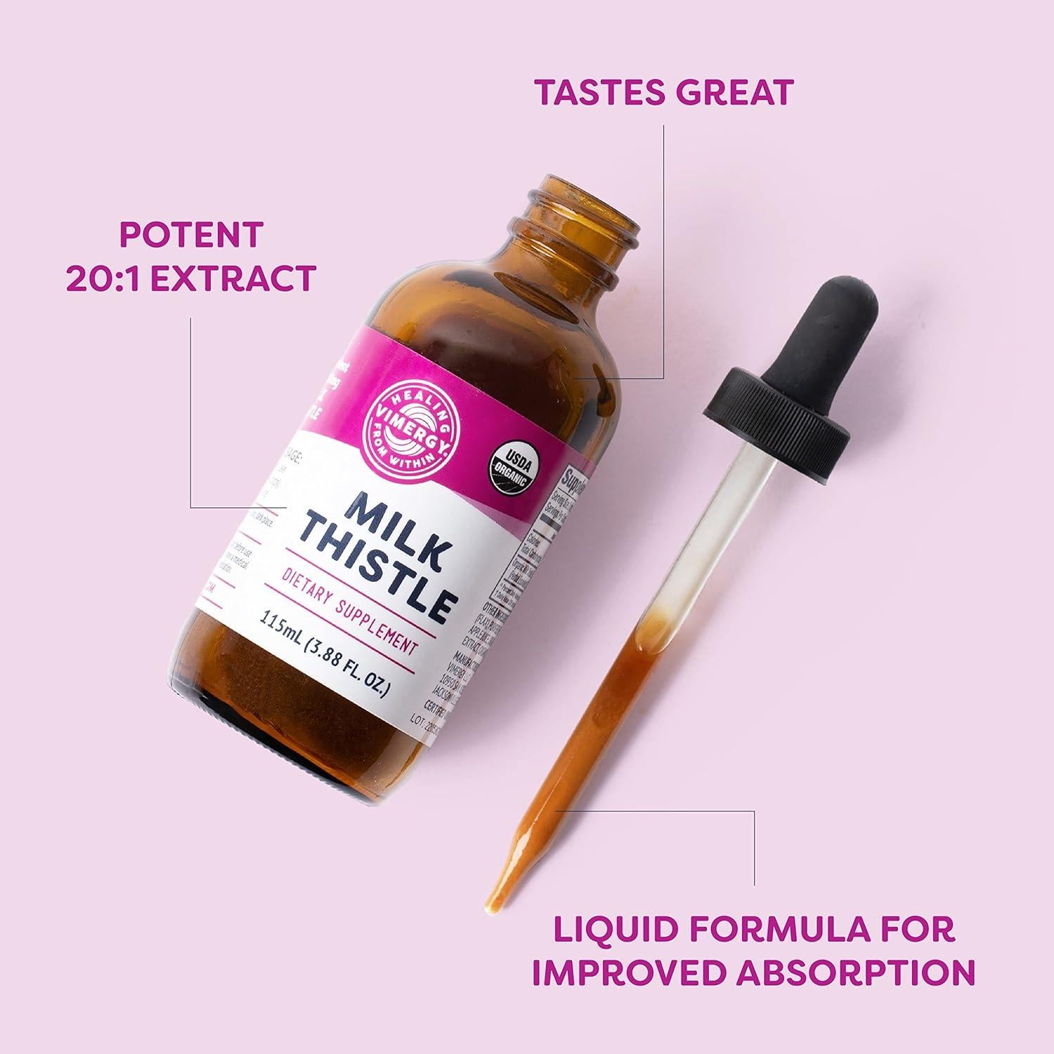 Vimergy Cardo Mariano Líquido Orgánico 115 mL - Apoyo Hepático