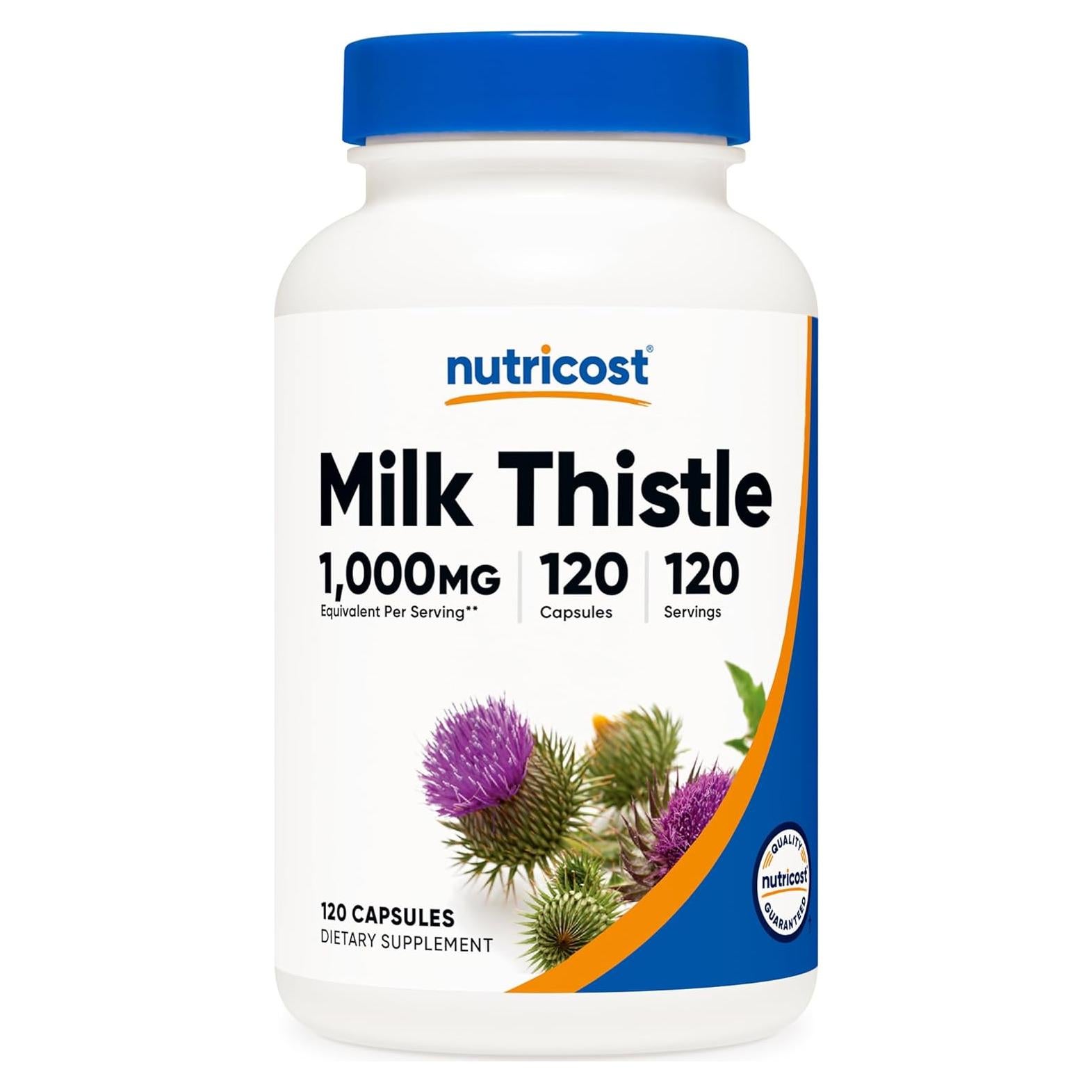 Nutricost Cardo Mariano 1000mg 120 Cápsulas Veganas Sin Gluten