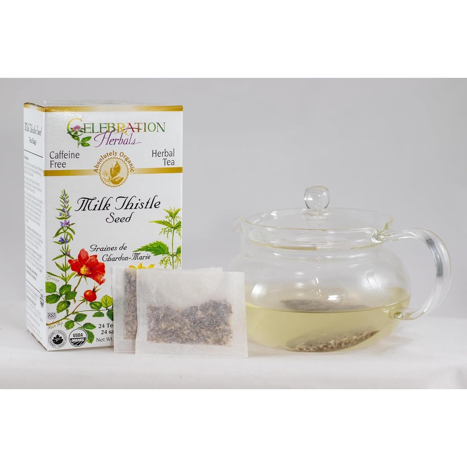 Té Orgánico de Hierba de Cardo Lechoso Celebration Herbals - 24 Bolsitas