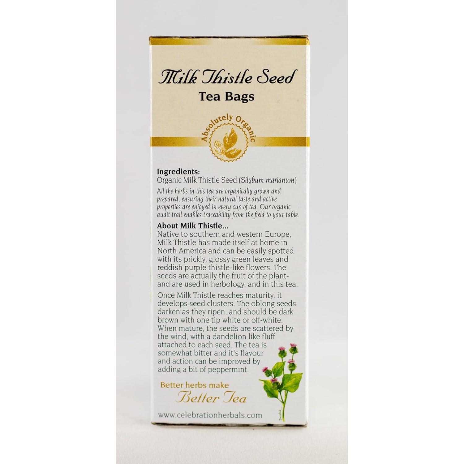 Té Orgánico de Hierba de Cardo Lechoso Celebration Herbals - 24 Bolsitas