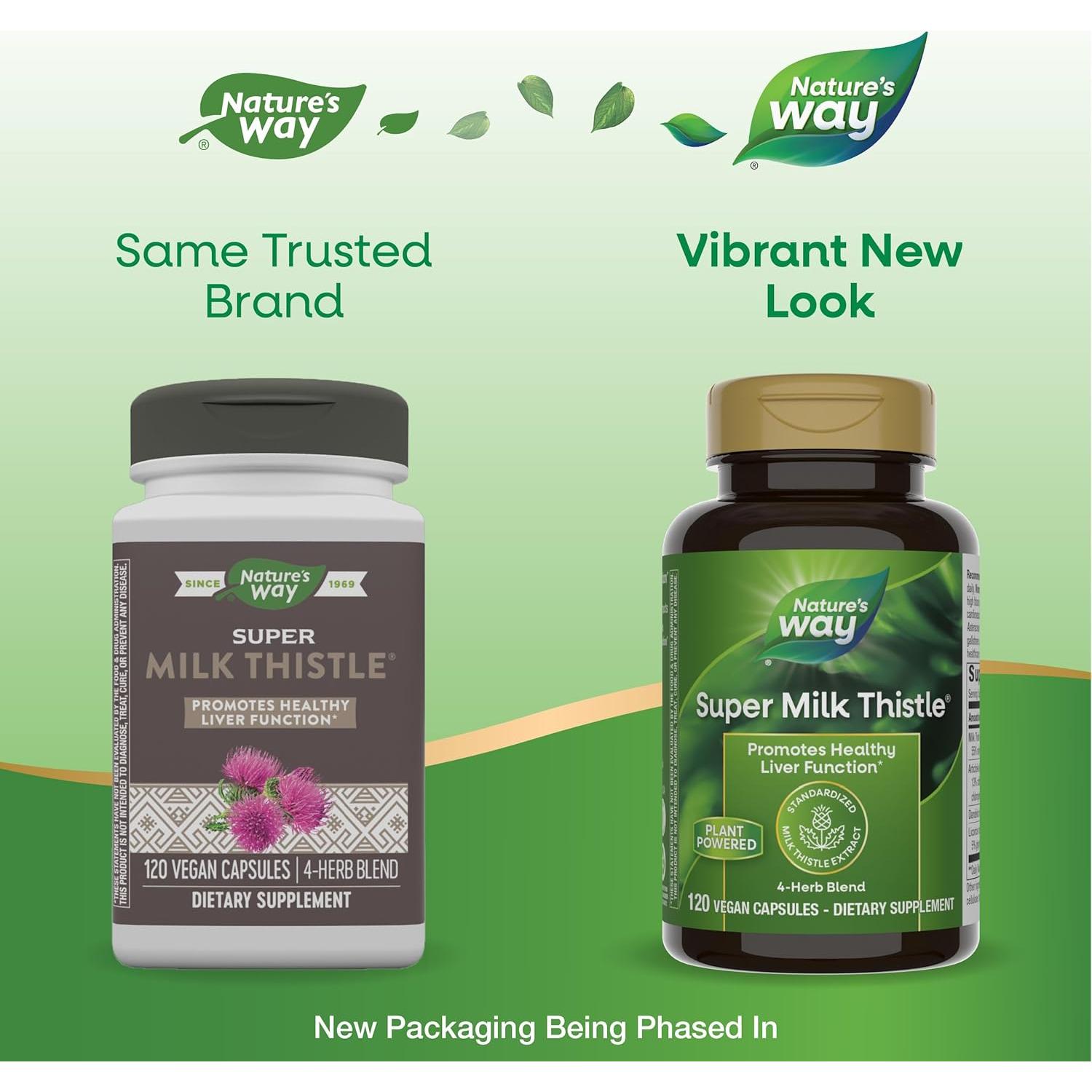 Super Cardo Lechoso Nature's Way 120 Cápsulas Sin Gluten