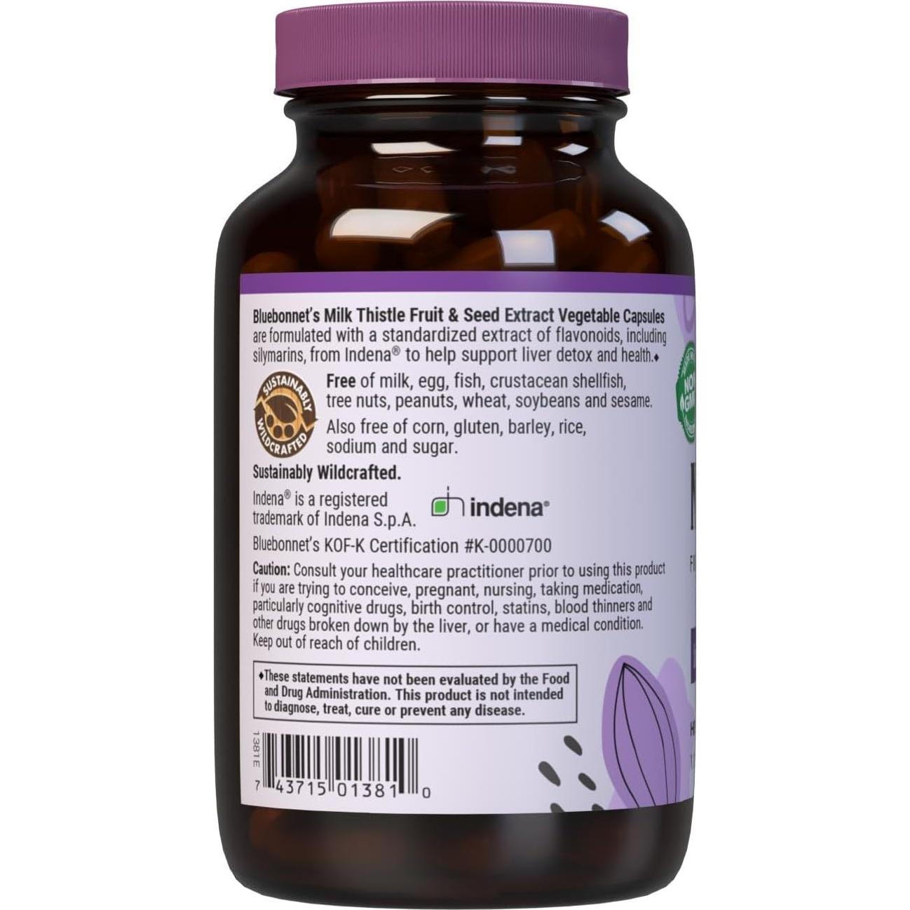 Extracto de Cardo Mariano BlueBonnet 120 Cápsulas Veganas