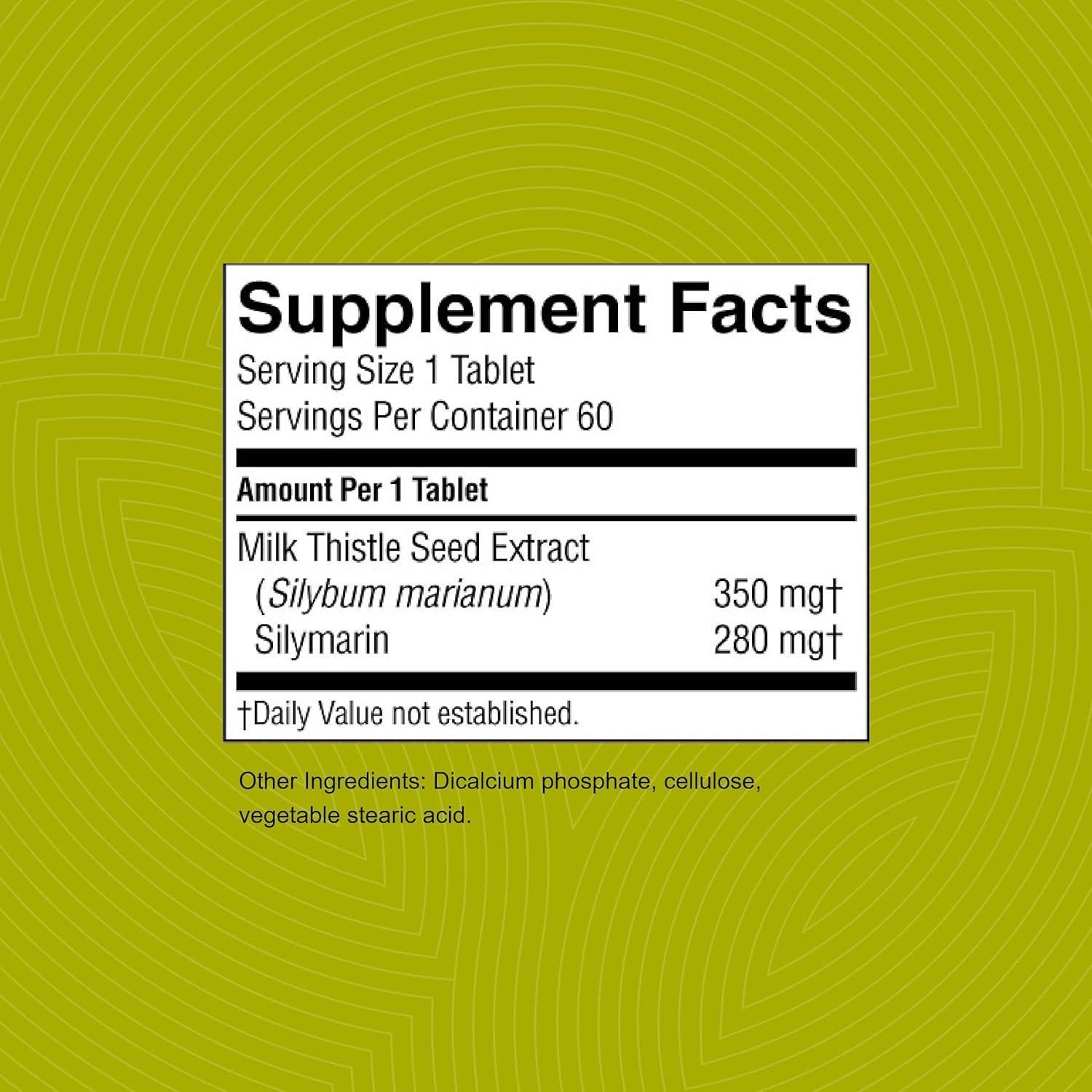 Extracto de Cardo Mariano Nature's Sunshine 60 Tabletas 81g