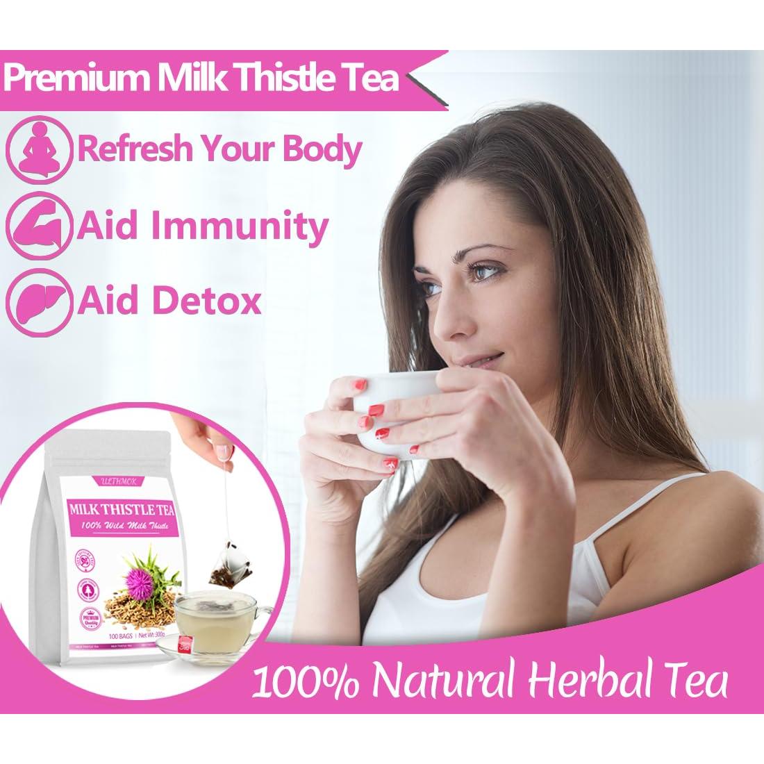 Té de Cardo Lechero Premium 100 Bolsitas YILINSHA 100% Natural