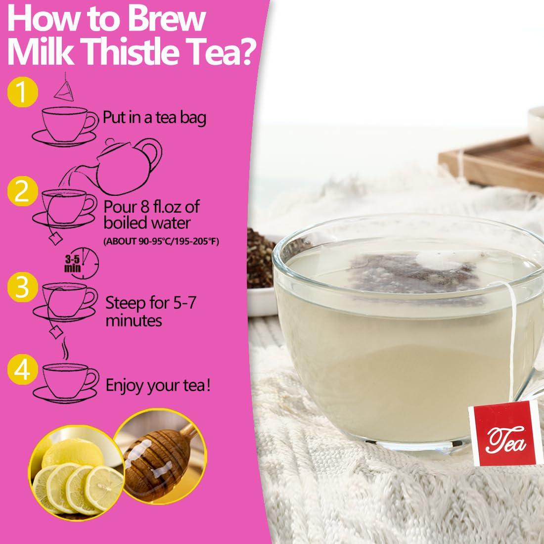 Té de Cardo Lechero Premium 100 Bolsitas YILINSHA 100% Natural