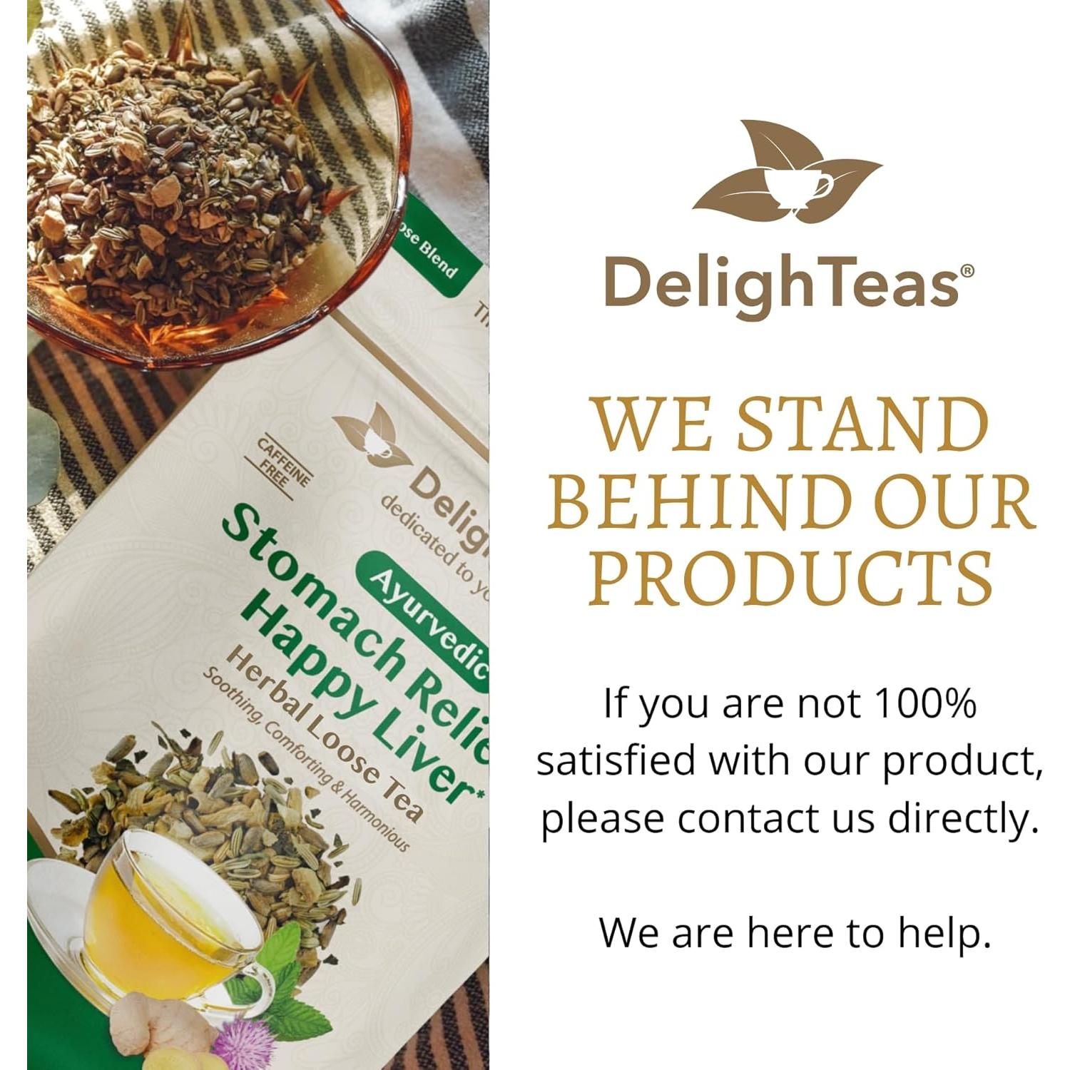 Té Detox del Hígado DelighTeas 142g - Orgánico, Vegano, Sin Cafeína