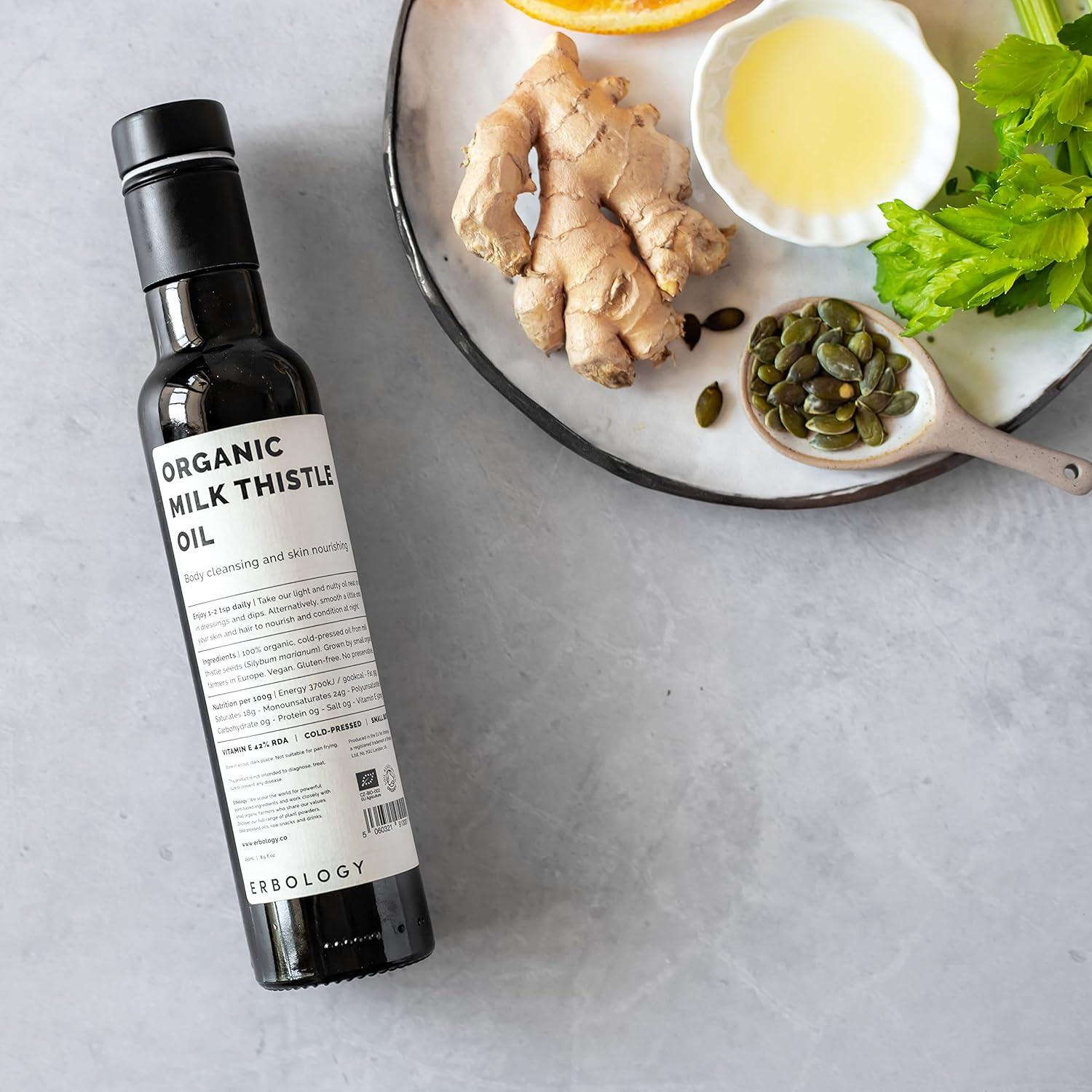 Aceite de Cardo Mariano Orgánico Erbology 250 ml - Prensado en Frío - Rico en Vitamina E