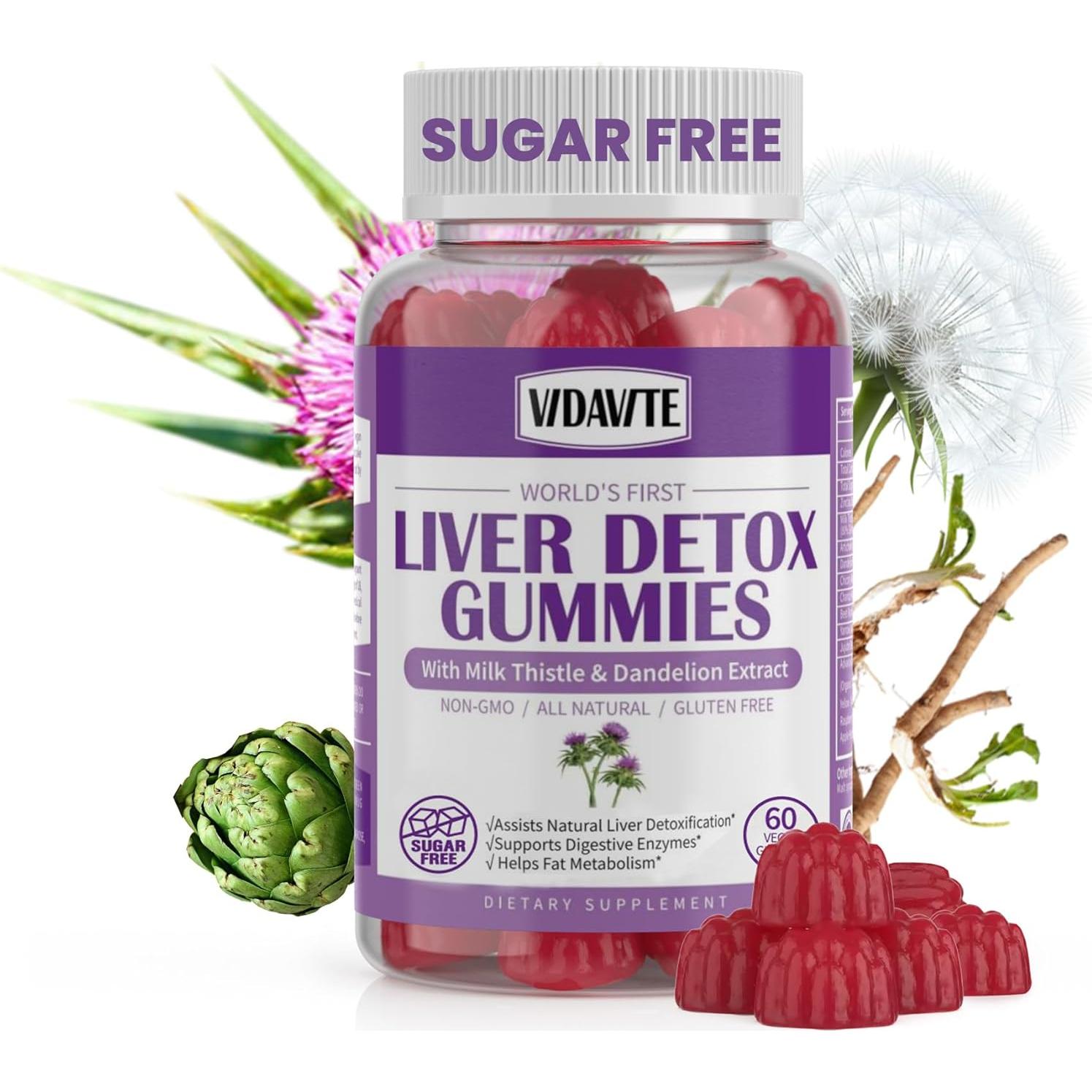 Gomitas Detox Hepáticas Sin Azúcar VIDAVITE 60 Unidades