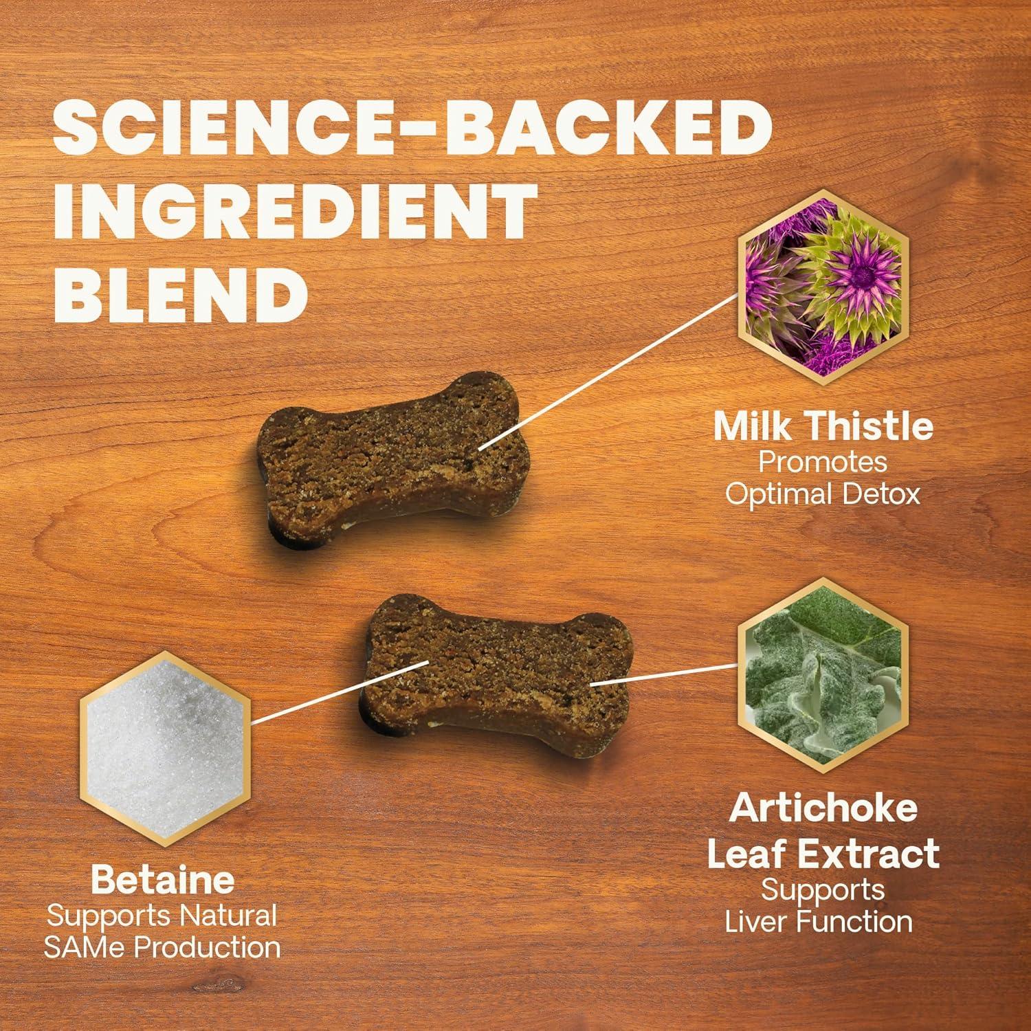 Suplemento Hepático VetriScience para Perros - 60 Masticables de Pollo