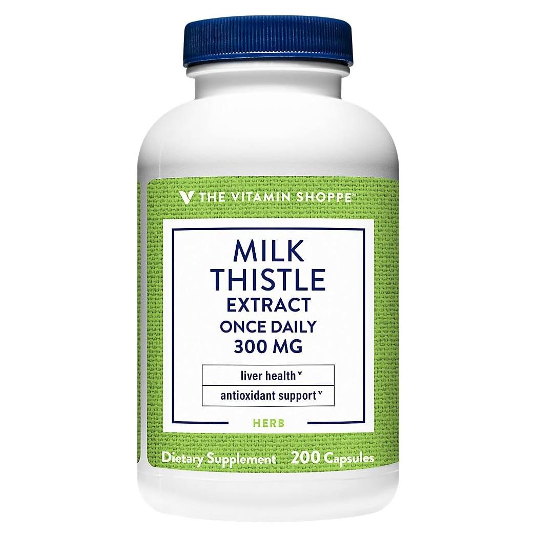 Extracto de Cardo Mariano The Vitamin Shoppe 300 MG 200 Cápsulas