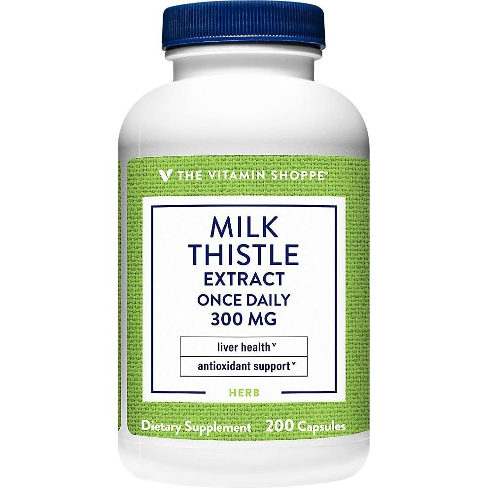 Extracto de Cardo Mariano The Vitamin Shoppe 300 MG 200 Cápsulas