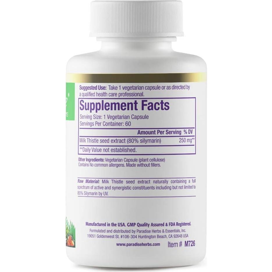 Extracto de Cardo Mariano Hierbas del Paraíso 60 Cápsulas Veganas