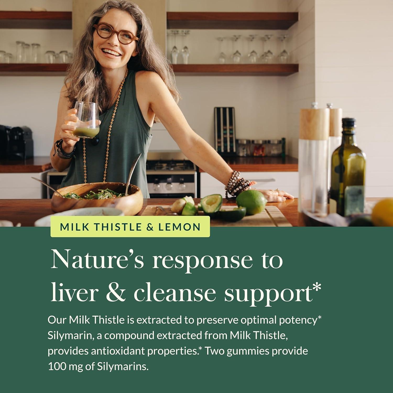 Gomitas de Cardo Mariano Gaia Herbs - 60 Gomitas Veganas Sabor Limón