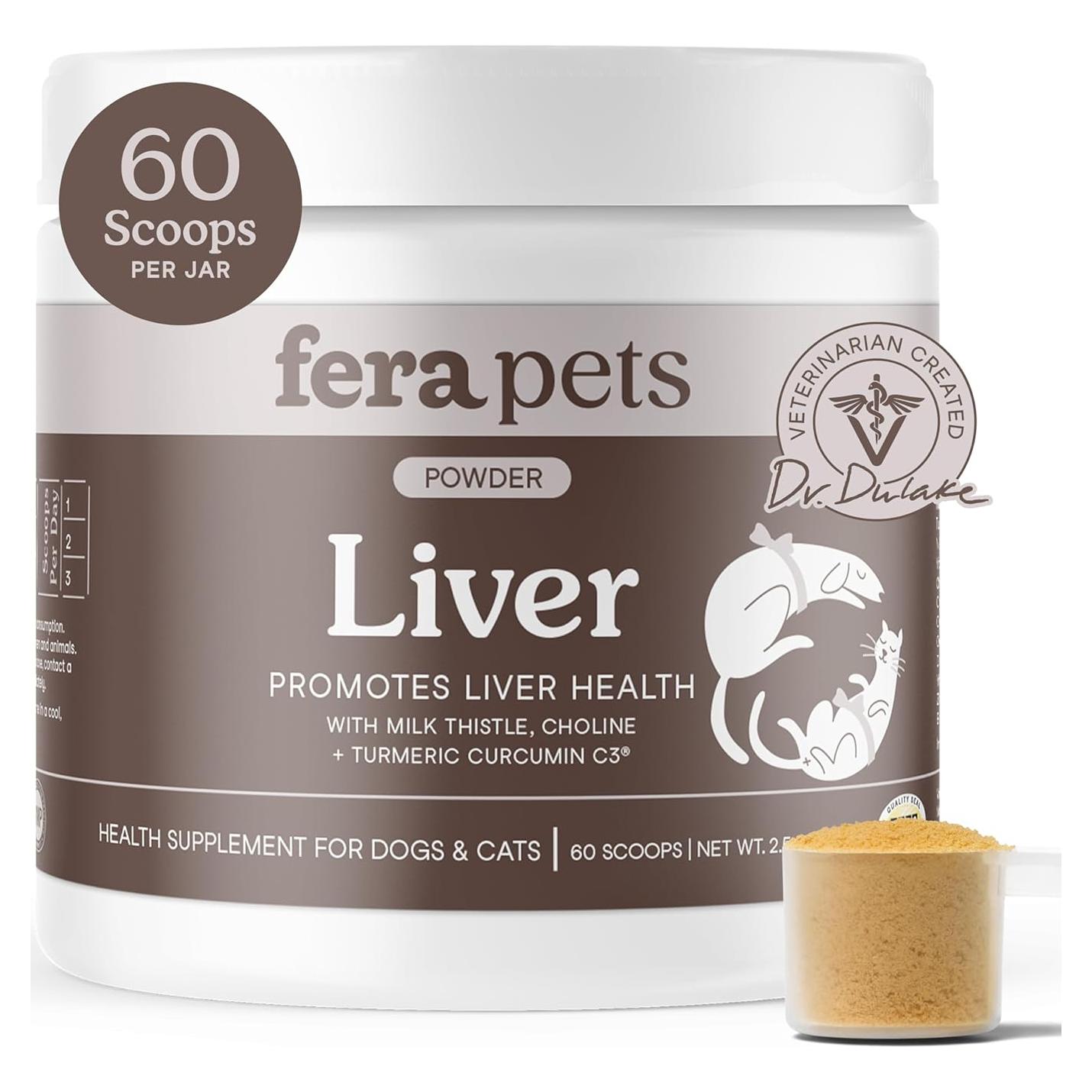 Suplemento Hepático Fera Pet Organics 60 Cucharadas para Mascotas