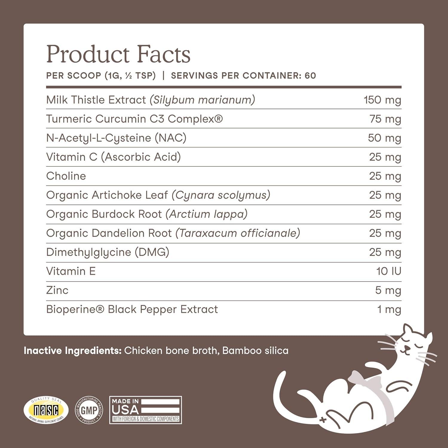 Suplemento Hepático Fera Pet Organics 60 Cucharadas para Mascotas