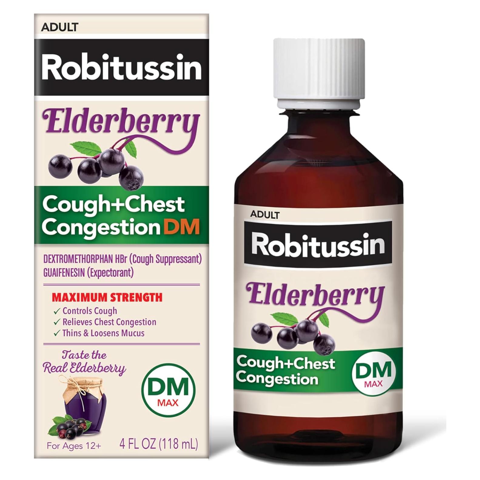 Robitussin Sirope de Saúco 118 mL - Alivio Tos y Congestión
