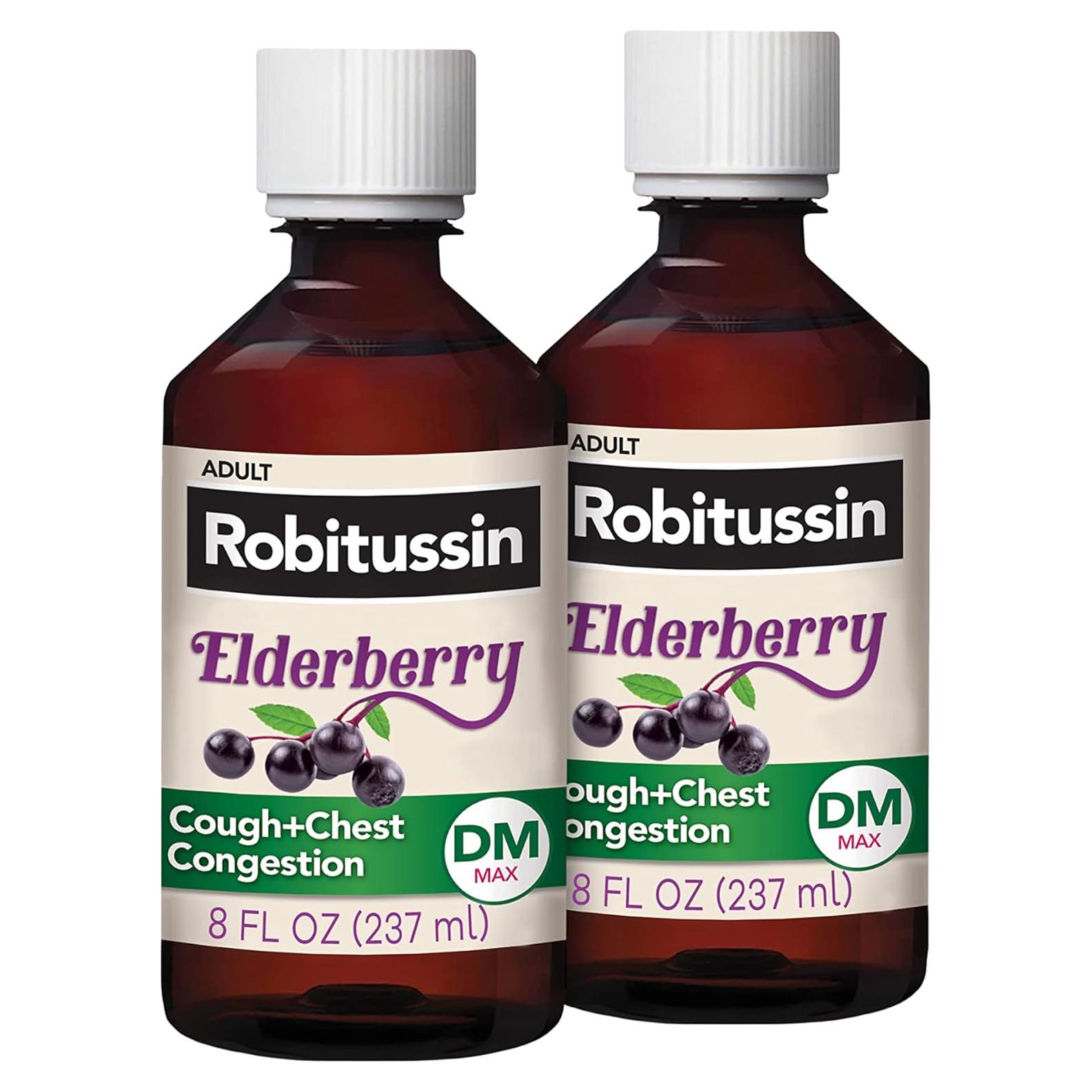 Robitussin Máxima Fuerza Elderberry 2x240 mL Supresor de Tos