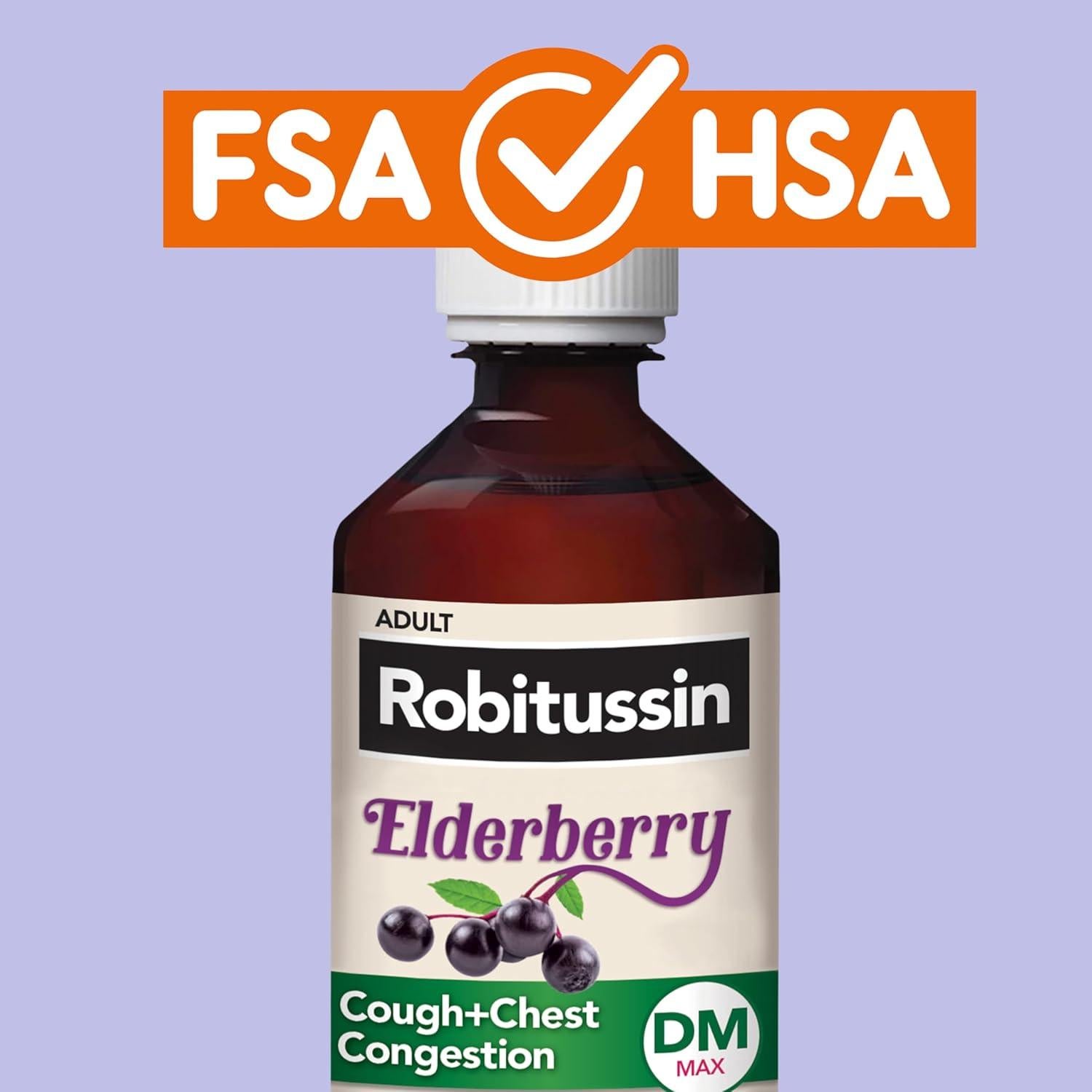 Robitussin Máxima Fuerza Elderberry 2x240 mL Supresor de Tos