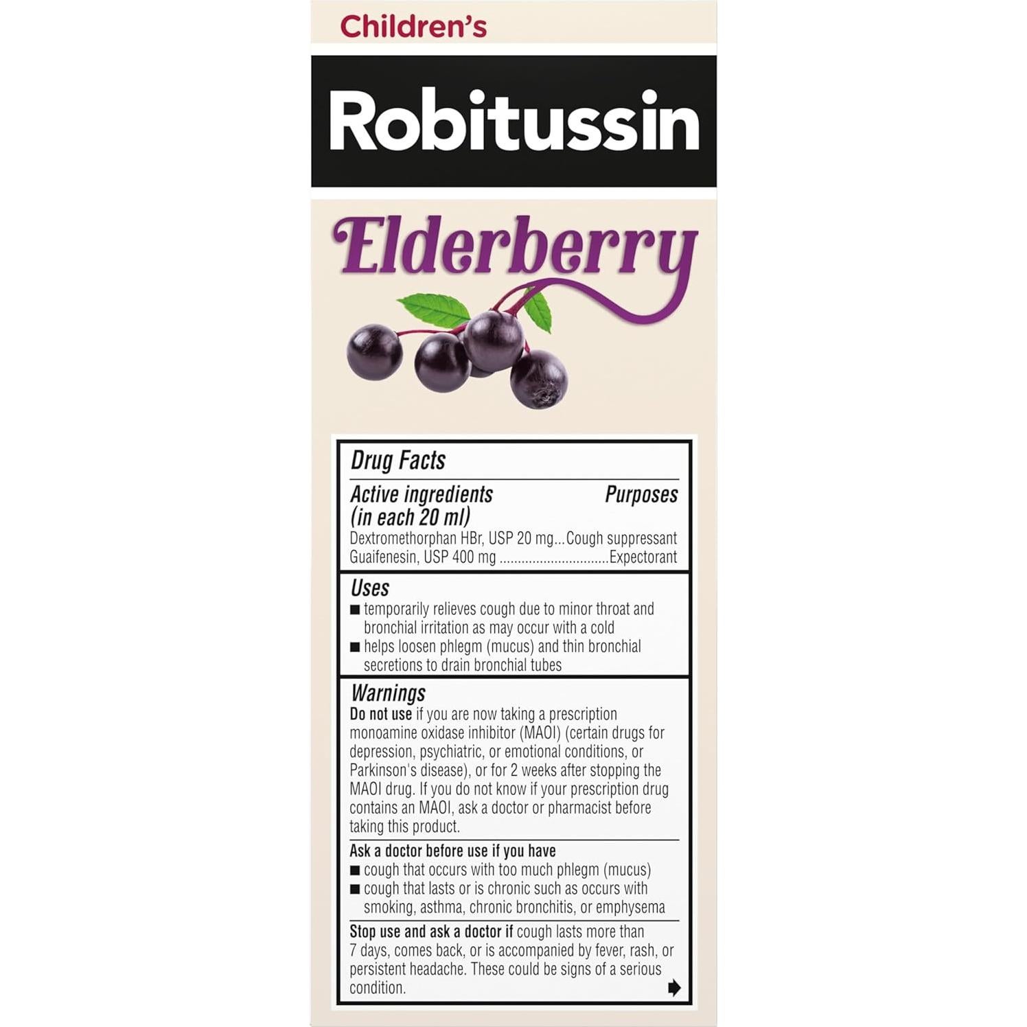 Robitussin Jarabe para la Tos Infantil 118 ml - Alivio Congestión