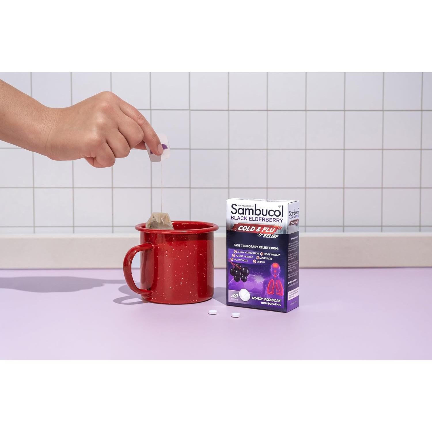 Sambucol Saúco Negro 30 Pastillas Alivio Resfriado Gripe