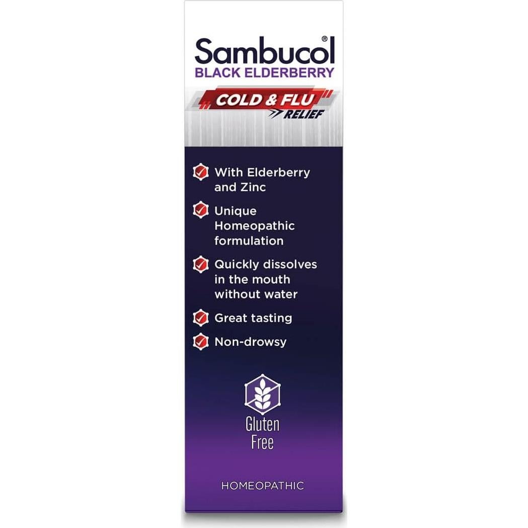 Sambucol Saúco Negro 30 Pastillas Alivio Resfriado Gripe