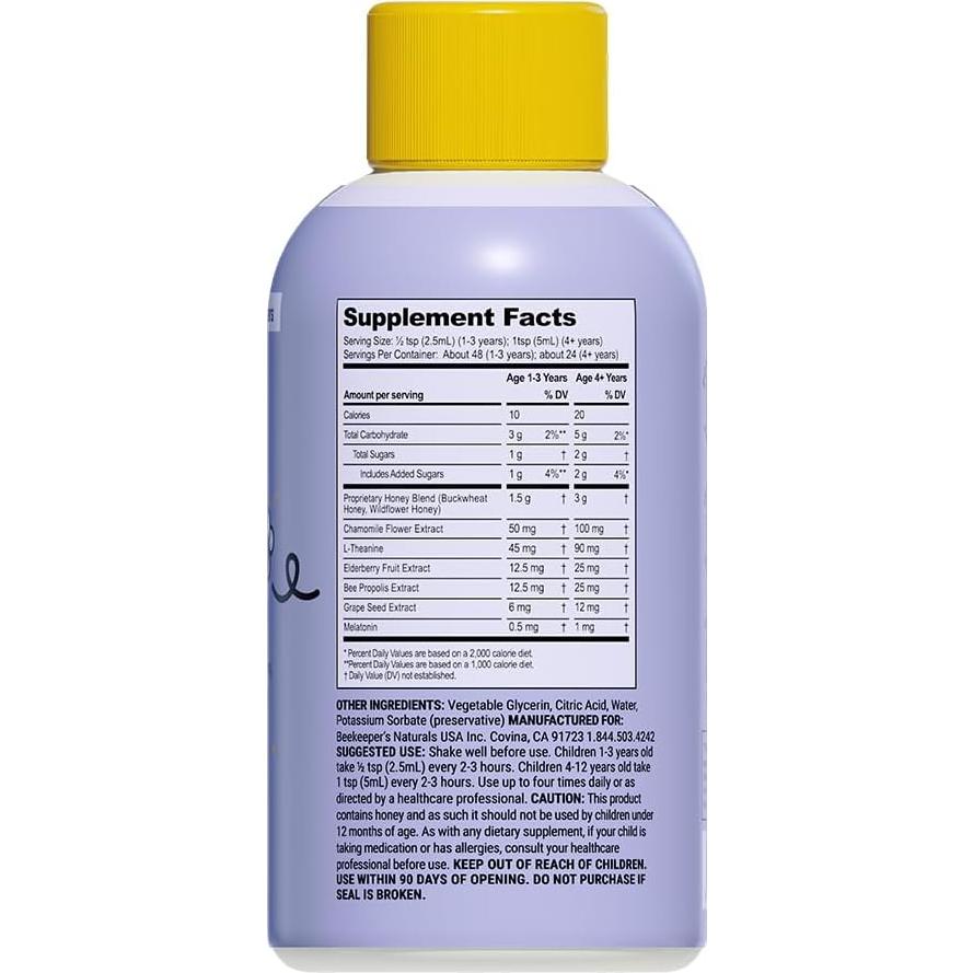 Jarabe para la tos Beekeeper's Naturals 113.4 g - Niños, Natural
