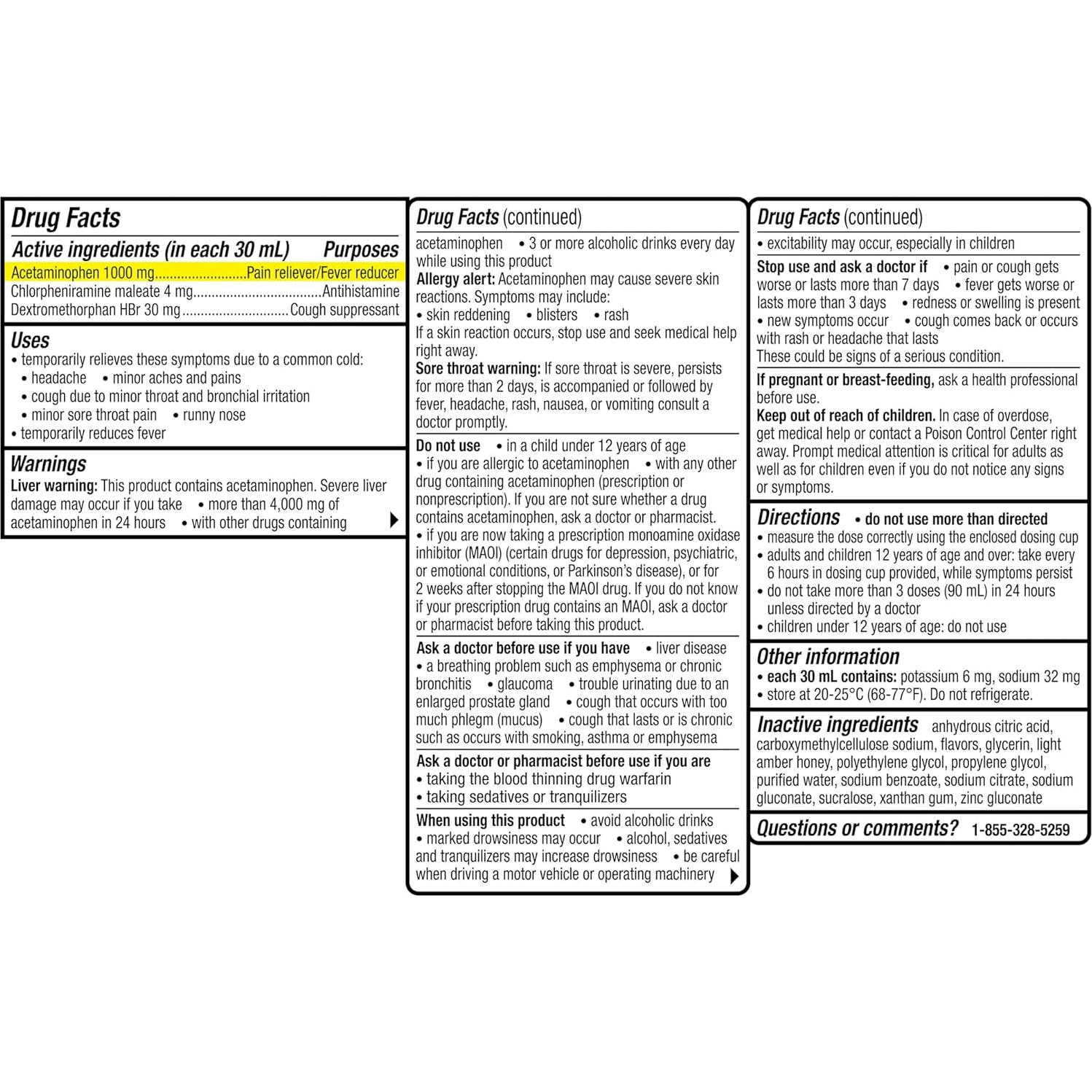 Theraflu Máxima Fuerza Jarabe Nocturno 245 ml Alivio Resfriado