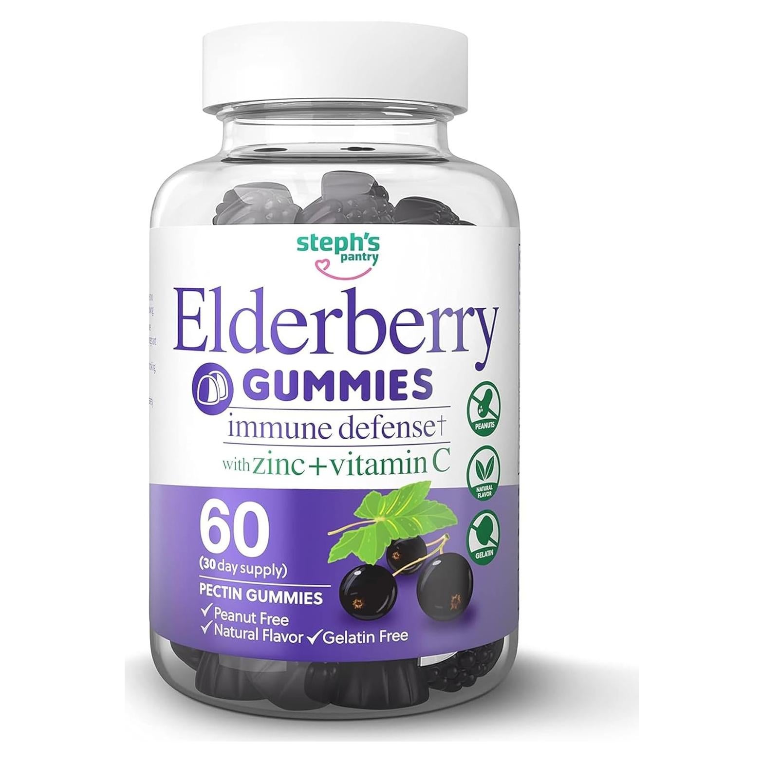 Gomitas de Saúco con Vitamina C y Zinc - 60 Gomitas Veganas