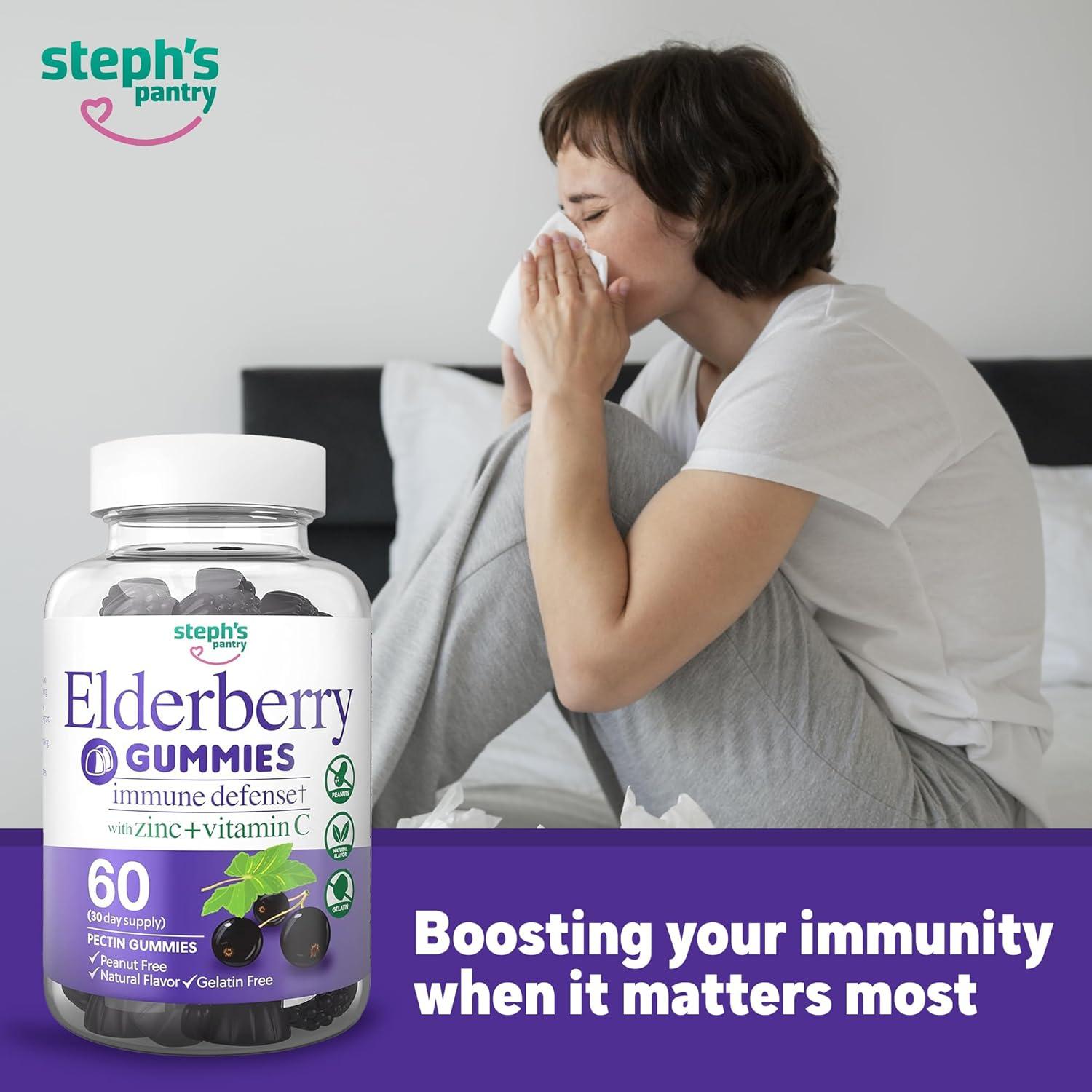 Gomitas de Saúco con Vitamina C y Zinc - 60 Gomitas Veganas