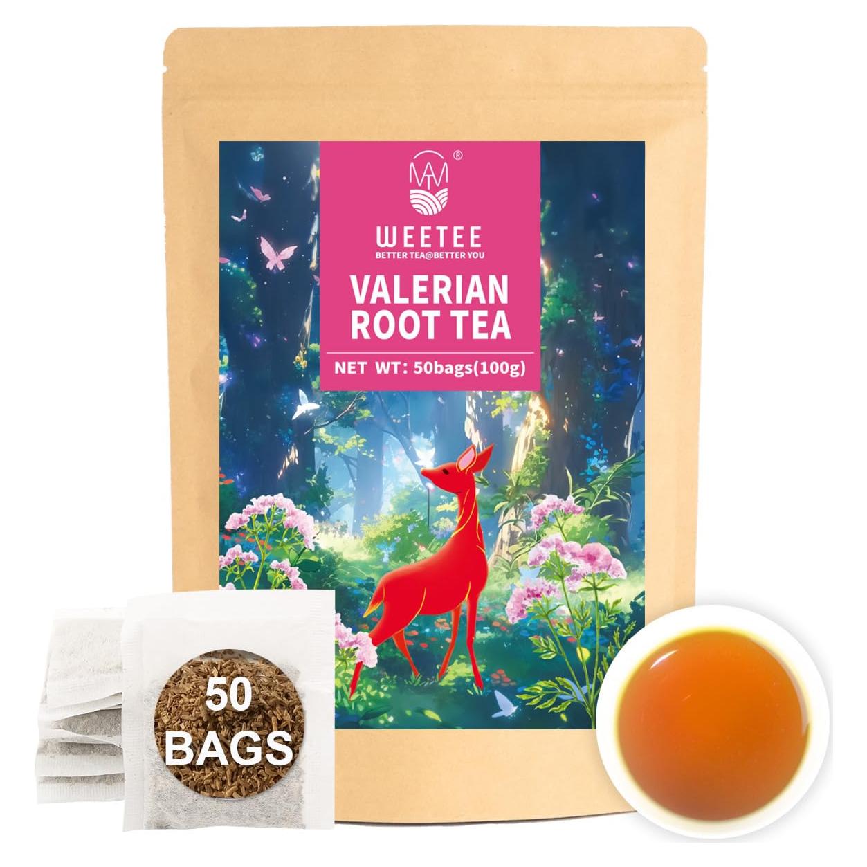 Bolsitas de Té de Raíz de Valeriana WT WEETEE 50 Unidades