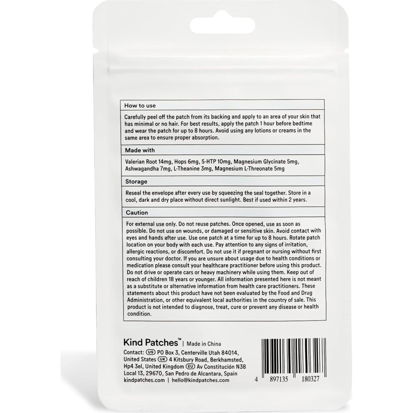 Parche para Dormir Kind Patches - Raíz de Valeriana Extra Fuerte - 14 Unidades