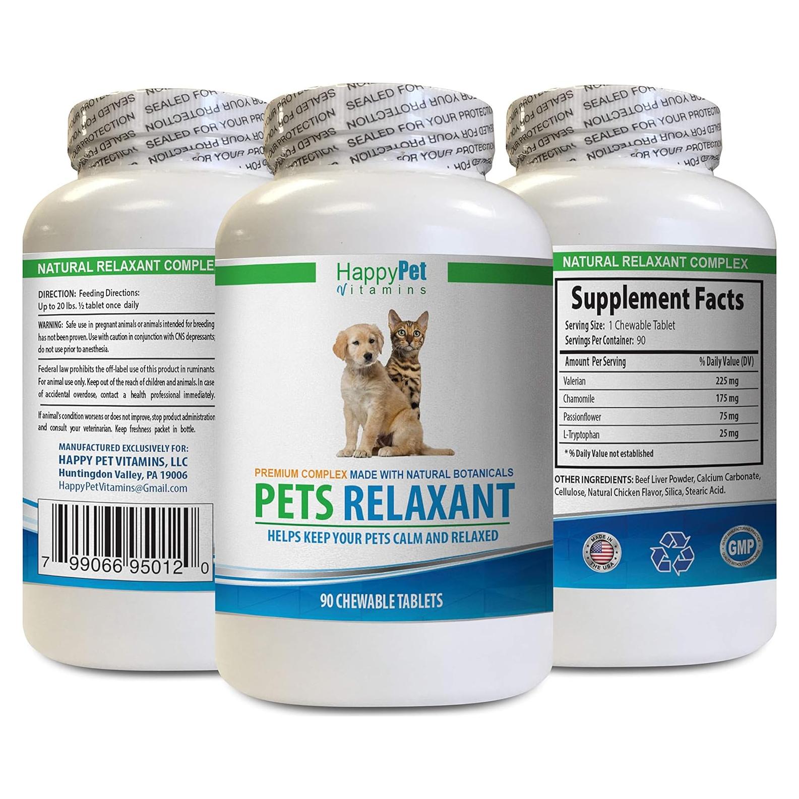 Suplemento Relajante para Mascotas Happy Pet - 90 Golosinas