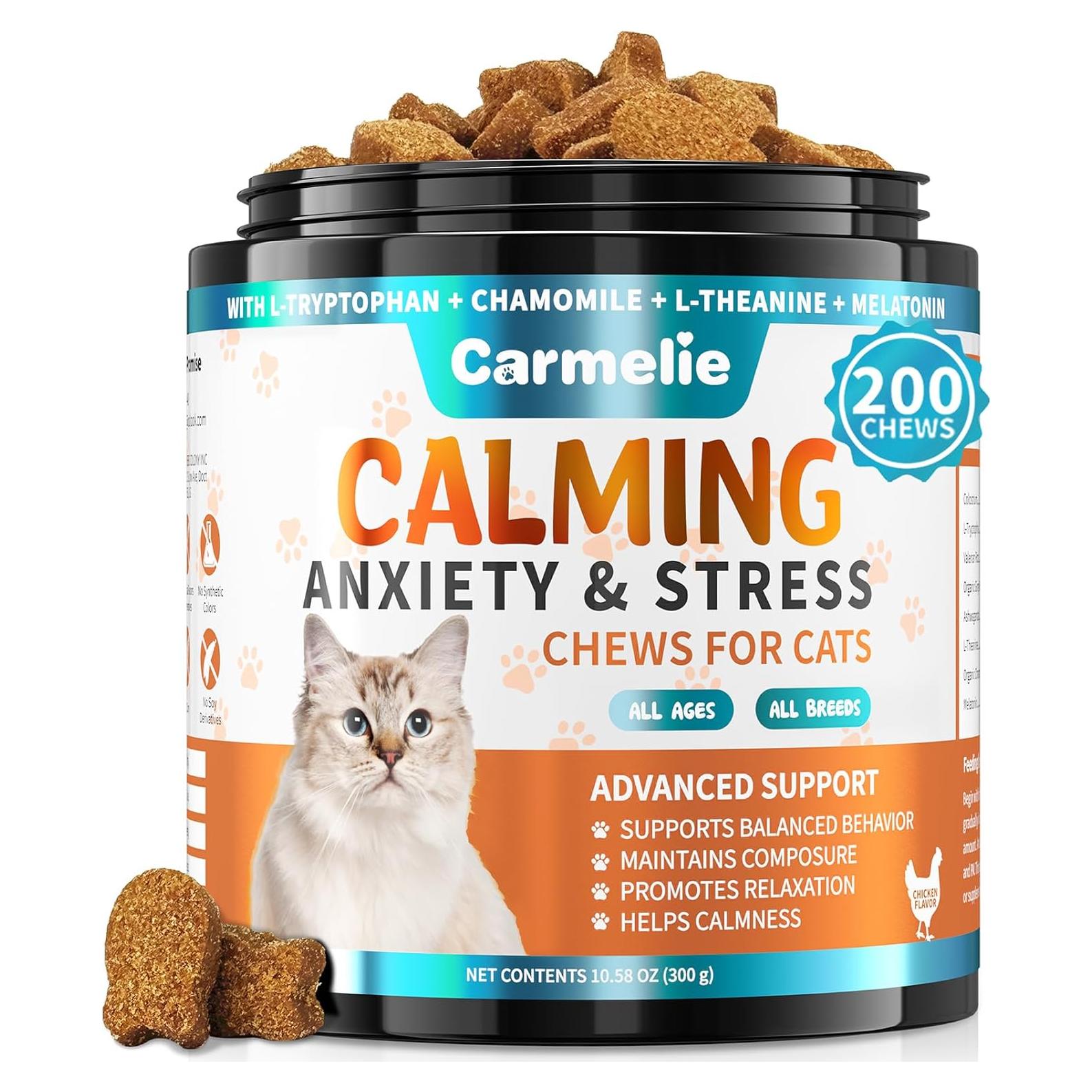 Galletas Calmantes para Gatos Carmelie - 200 Unidades - Sabor Pollo