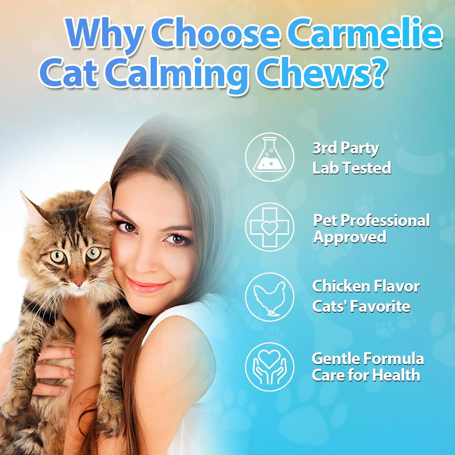 Galletas Calmantes para Gatos Carmelie - 200 Unidades - Sabor Pollo