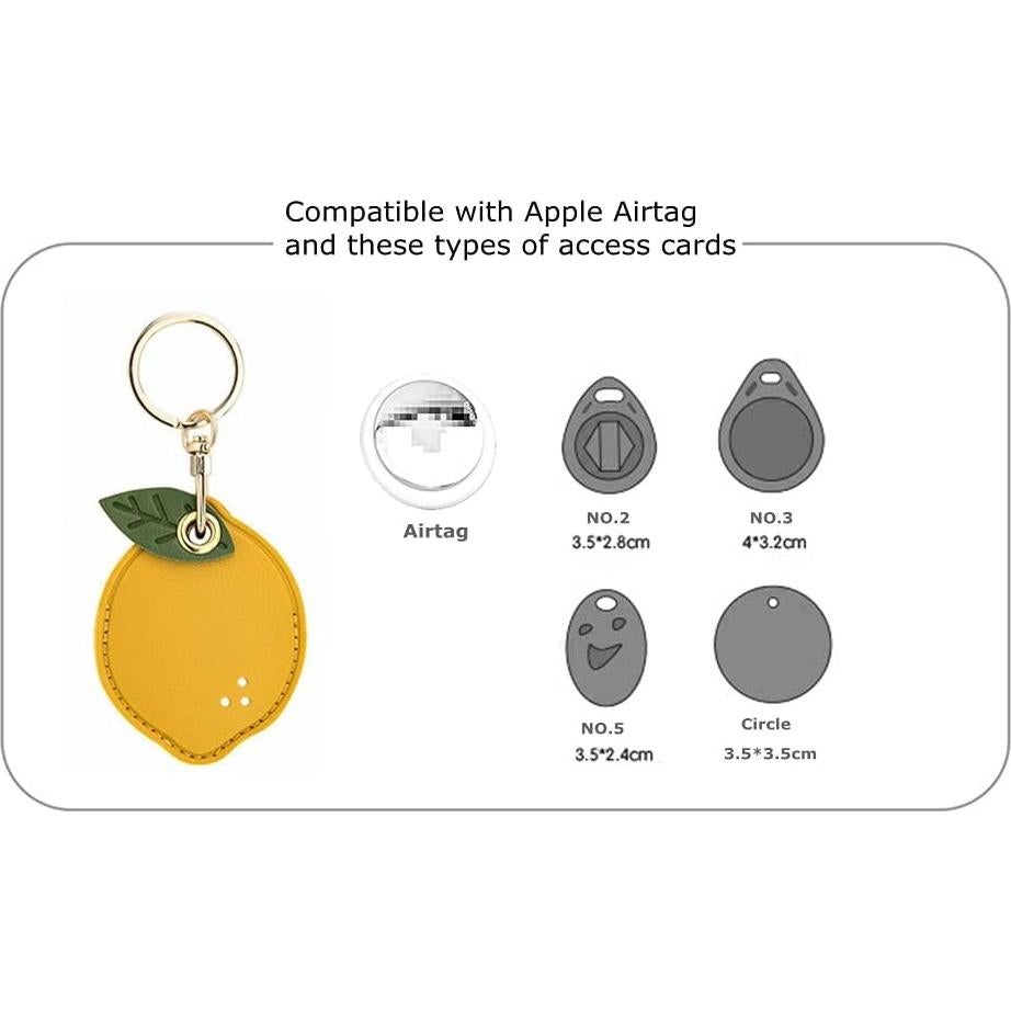 Funda Protectora Linda 3 en 1 para AirTag y SmartTag - Limón