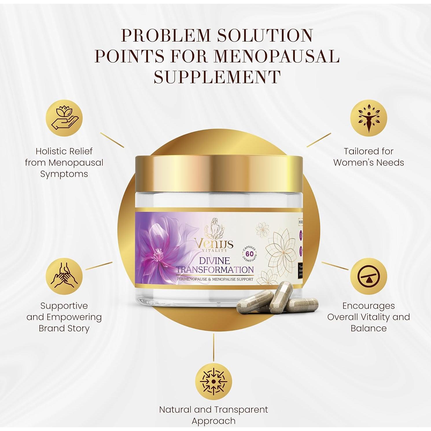 Suplemento Cohosh Negro Venus Vitality 60 Cápsulas para Menopausia