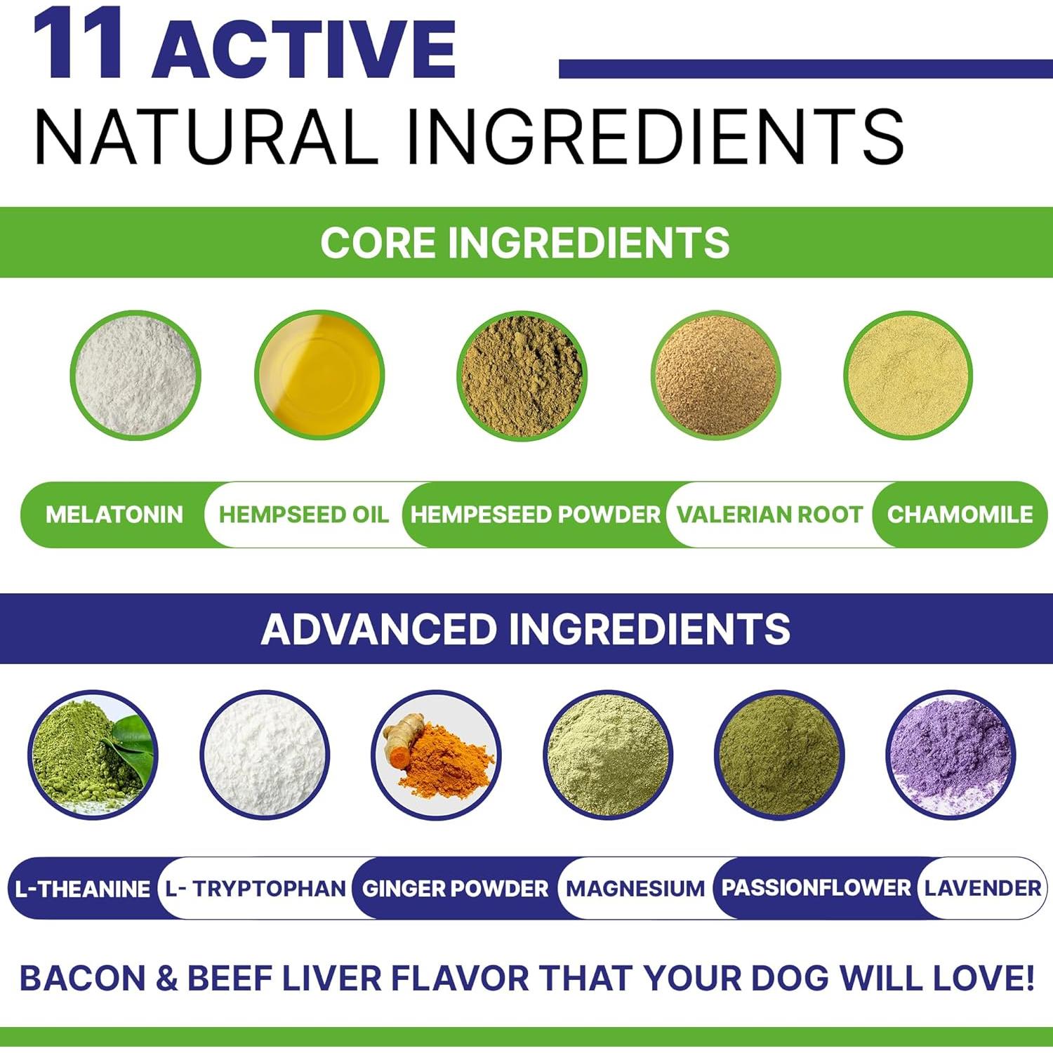 Masticables Calmantes para Perros Pawsential 120 Ct Bacon