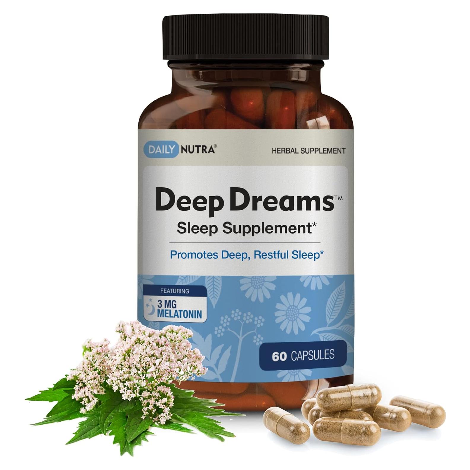 Sueños Profundos Suplemento Herbal DailyNutra 60 Cápsulas