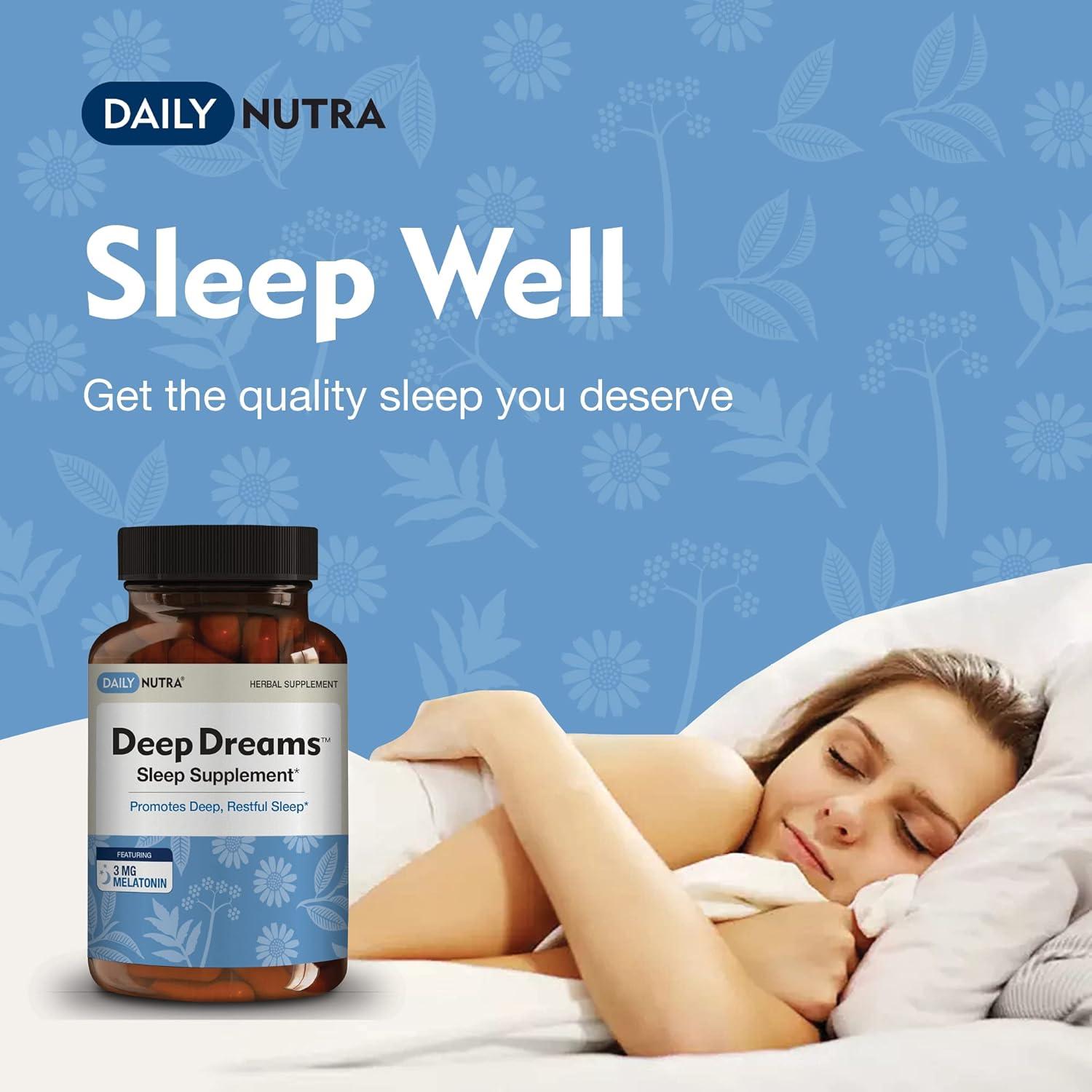 Sueños Profundos Suplemento Herbal DailyNutra 60 Cápsulas