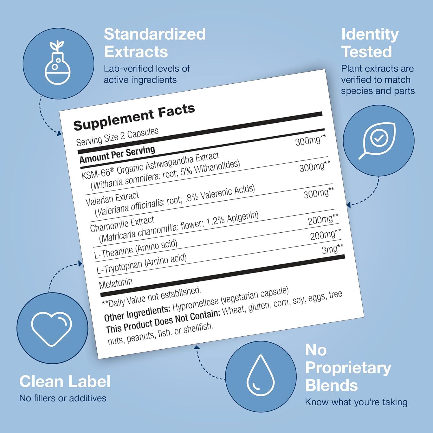 Sueños Profundos Suplemento Herbal DailyNutra 60 Cápsulas