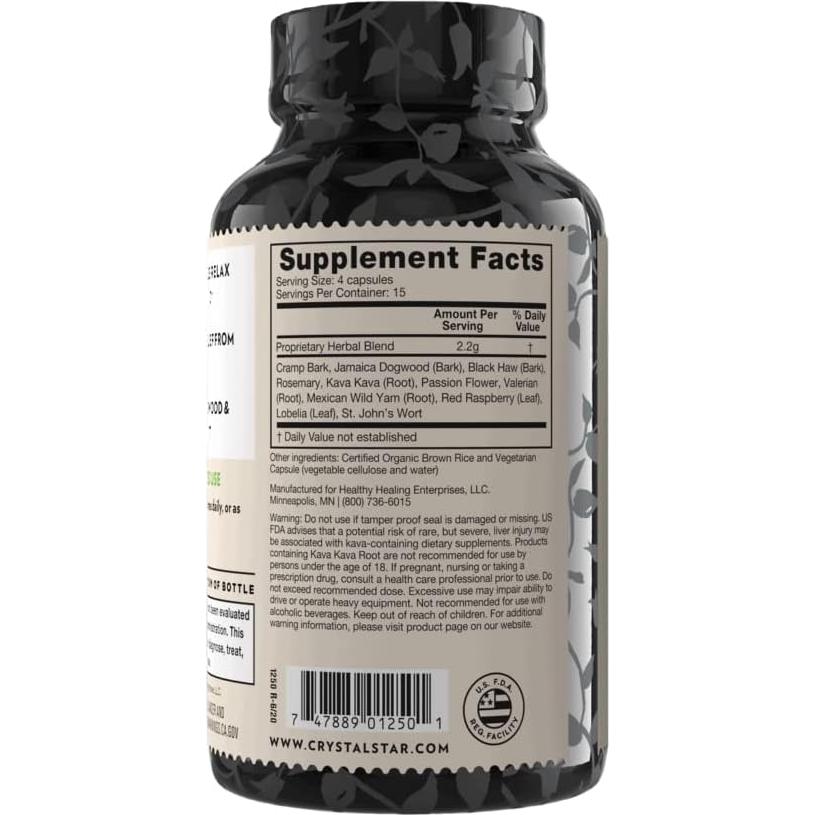 Relajante Muscular Crystal Star 60 Cápsulas - Alivio Herbal