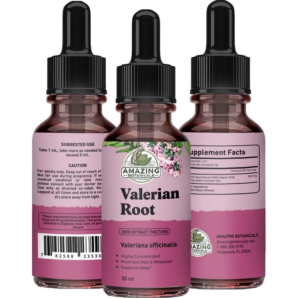 Gotas de Raíz de Valeriana Orgánica 3000mg - Extracto 29.57ml