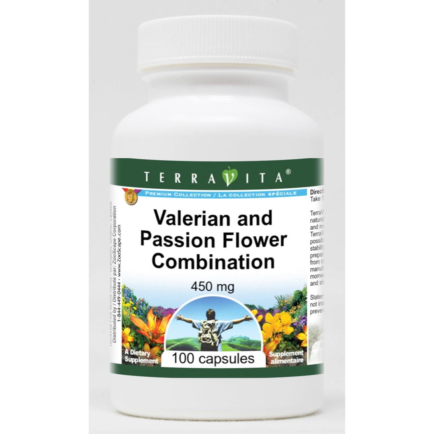 Cápsulas de Valeriana y Flor de Pasión TerraVita 450 mg - 100 Unidades