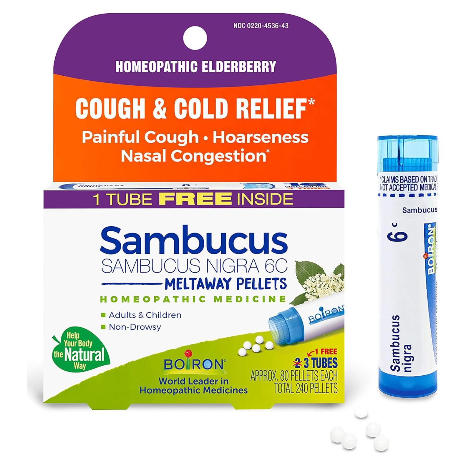 Boiron Sambucus Nigra 6C Homeopatía Alivio Tos Resfriado 240 Gránulos