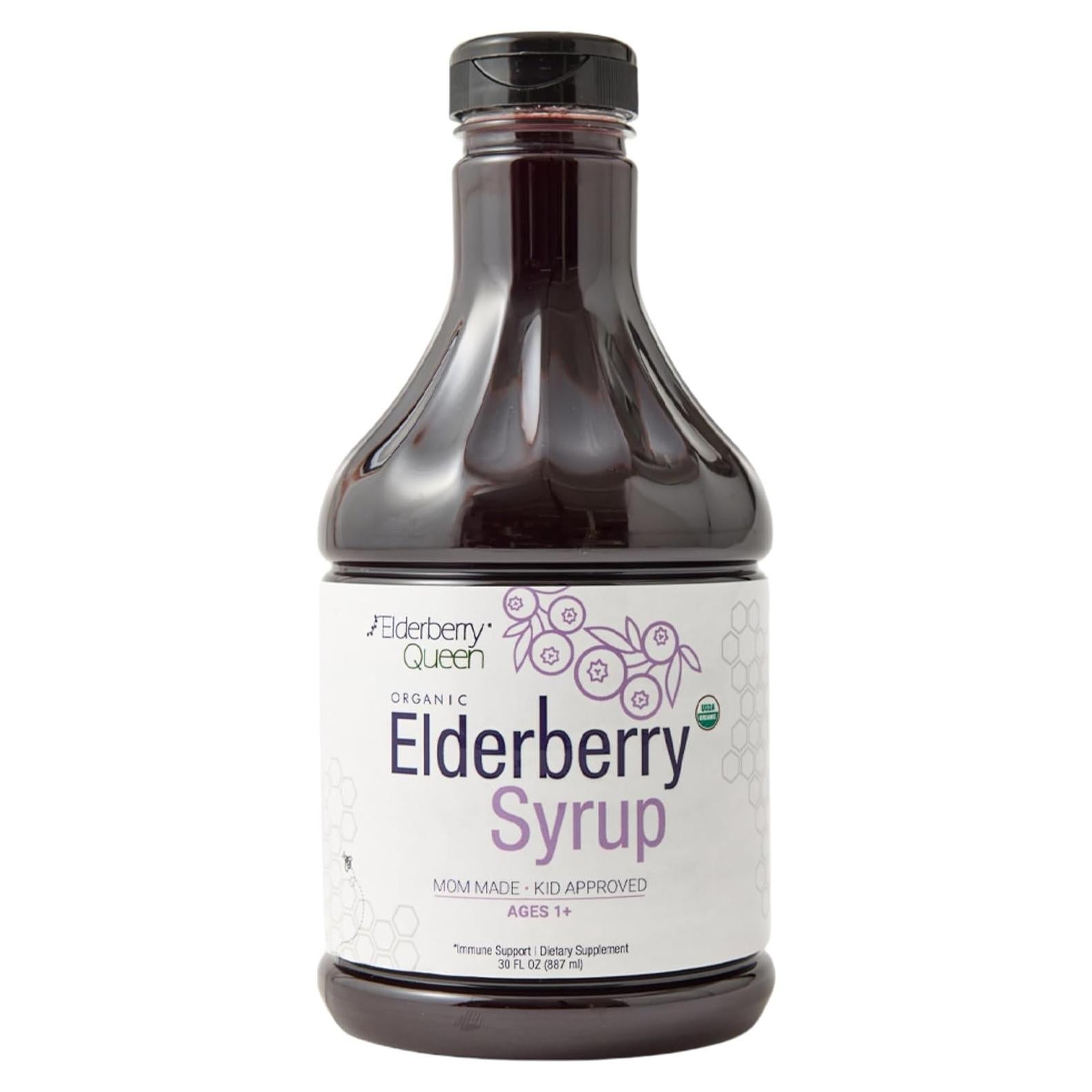 Jarabe de Saúco Orgánico Elderberry Queen 887 ml - Soporte Inmunológico