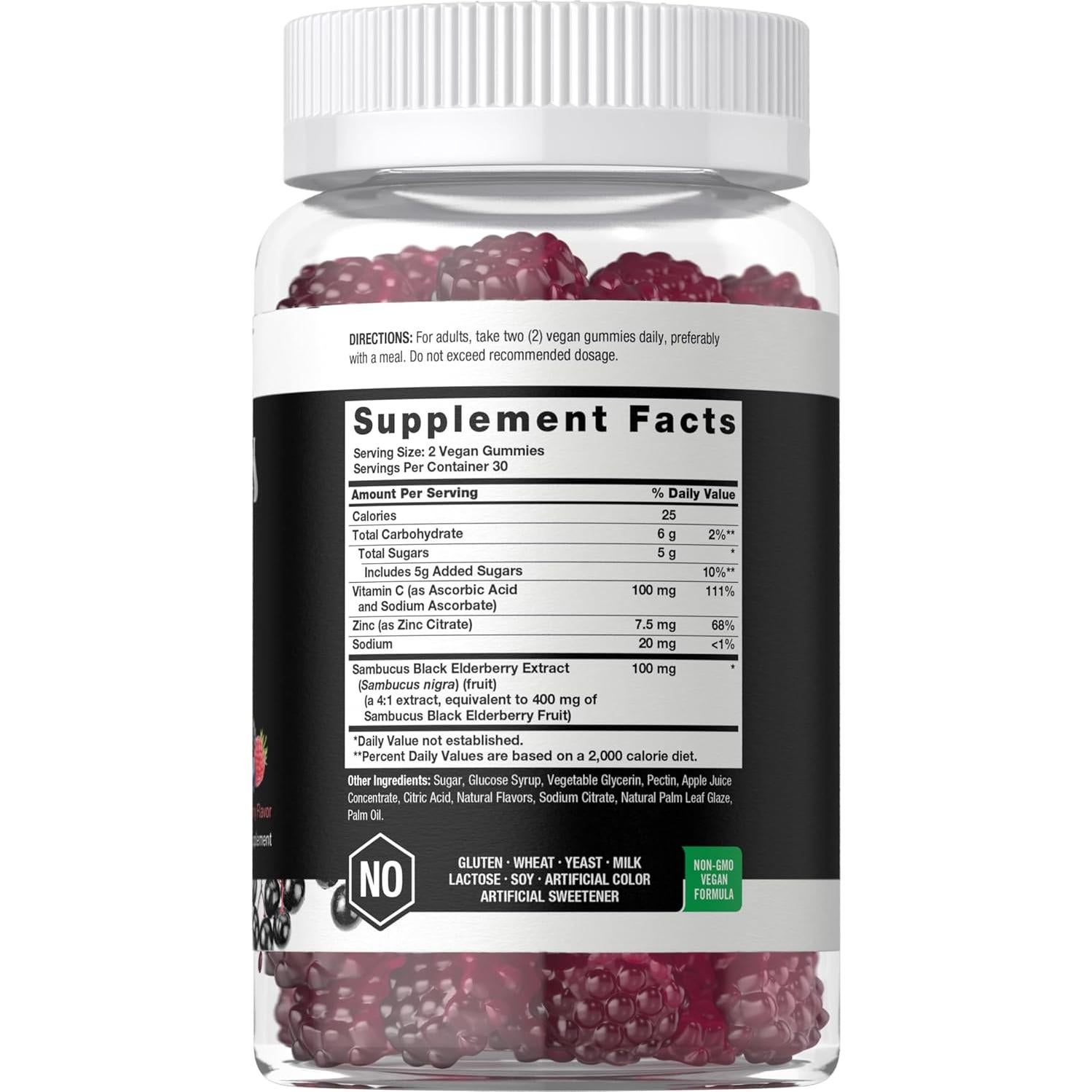 Gomitas de Saúco Negro Horbaach 60 Unidades con Zinc y Vitamina C