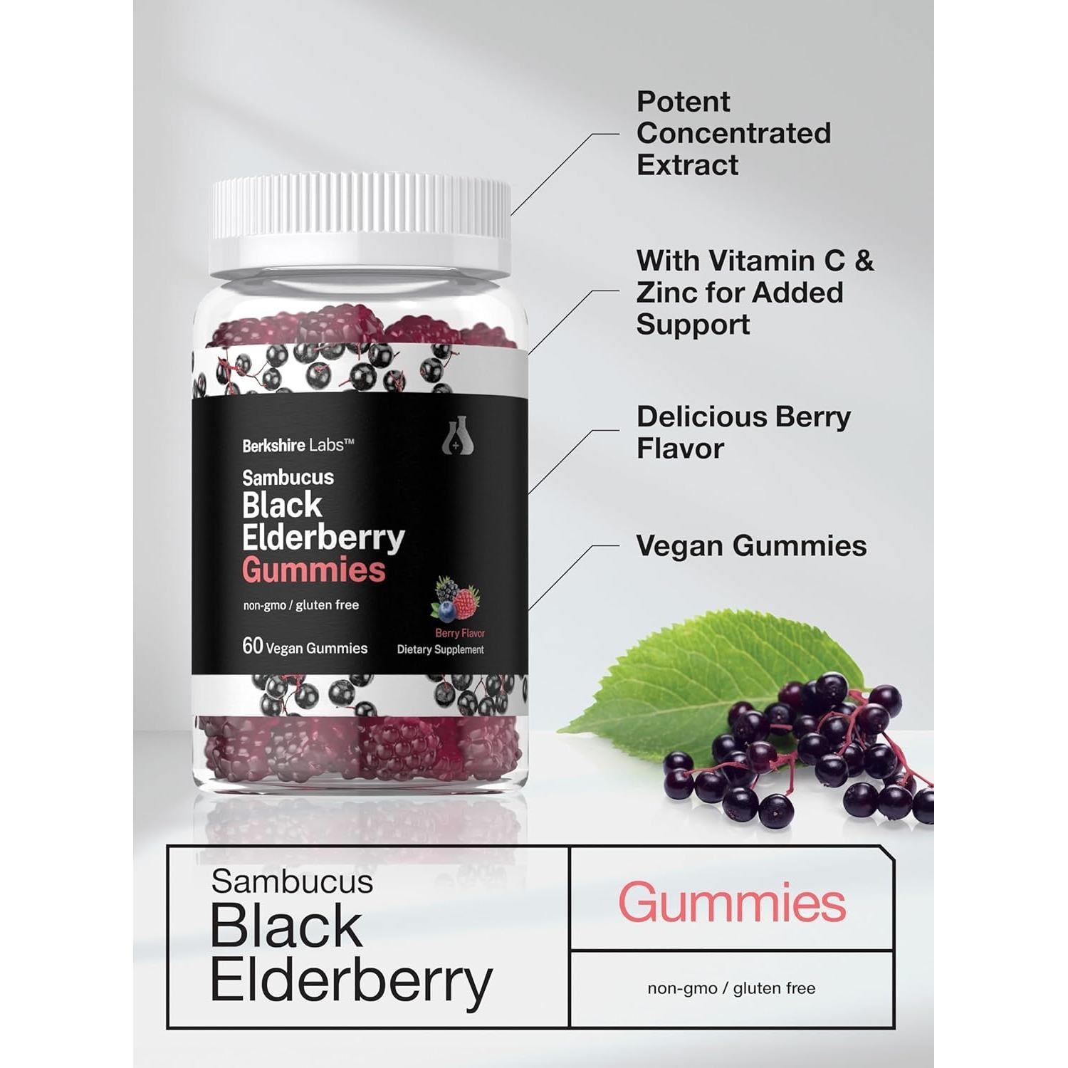 Gomitas de Saúco Negro Horbaach 60 Unidades con Zinc y Vitamina C